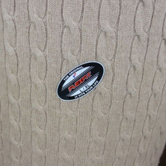 Joseph & Lyman Men's Cashmere Sweater Large Beige - Picture 6 of 7